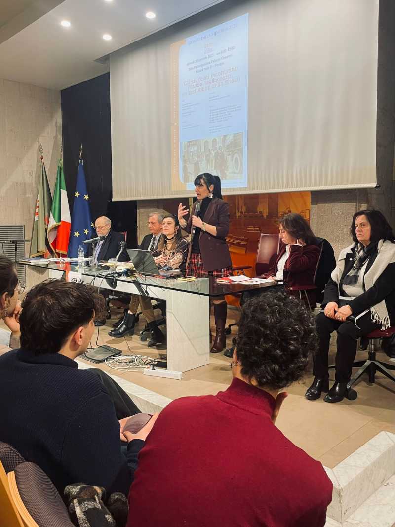 Presidente Bistocchi a iniziativa Isuc Giorno Memoria