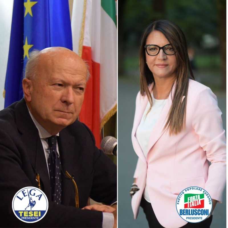 i consiglieri regionali Melasecche (Lega) e Pernazza (FI)