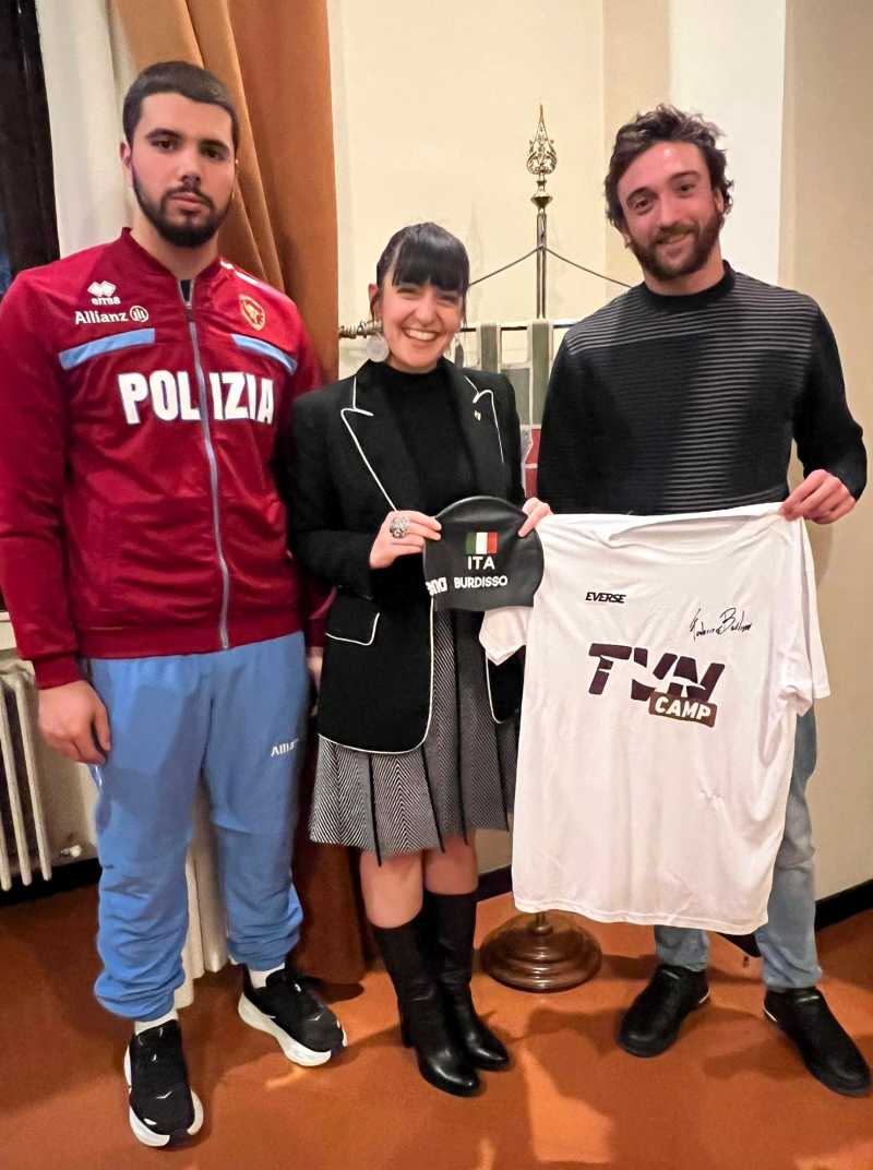 Sarah Bistocchi incontra il nuotatore Federico Burdisso
