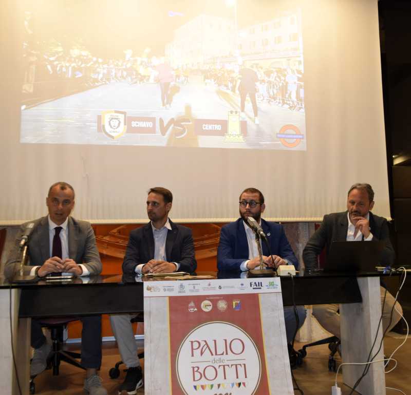 Cristian Betti alla presentazione del Palio delle Botti di Marsciano