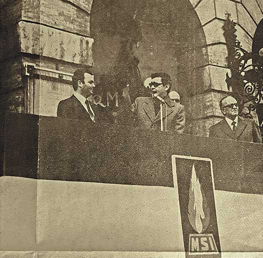 Foligno comizio del Msi per le elezioni del 1975