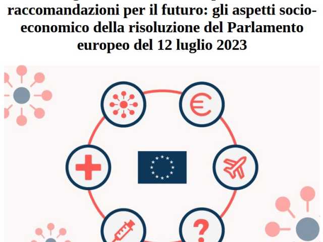 insegnamenti da pandemia - Politiche europee