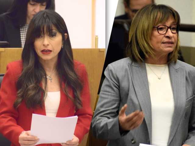 Stefania Proietti e Donatella Tesei
