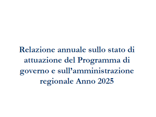 Programma governo regione 2025