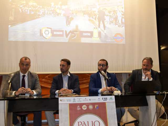 Cristian Betti alla presentazione del Palio delle Botti di Marsciano