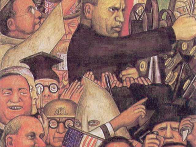 murales di Diego Rivera, Mussolini (New Workers School New York, 1933).