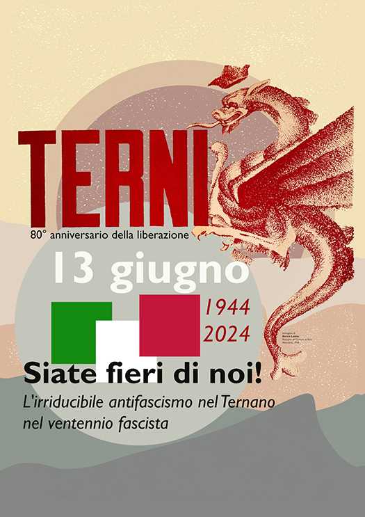copertina volume Gianni Bovini (a cura di), Siate fieri di noi! L’irriducibile antifascismo nel Ternane nel ventennio fascista, catalogo della mostra (Terni, 14-28 giugno 2024), ISUC, Perugia 2024, pp. 54, ill. 