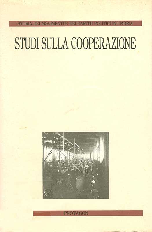 copertina volume Gianni Bovini, Renato Covino (a cura di), Studi sulla cooperazione, ISUC, Protagon, Perugia 1990, 213 pp.