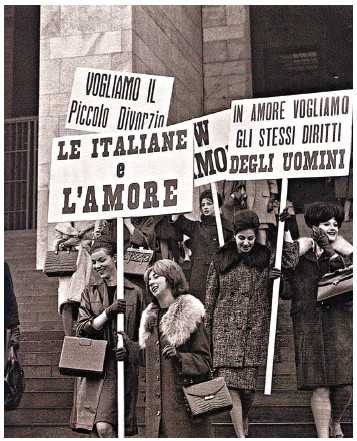 Manifestazione per il divorzio 1962